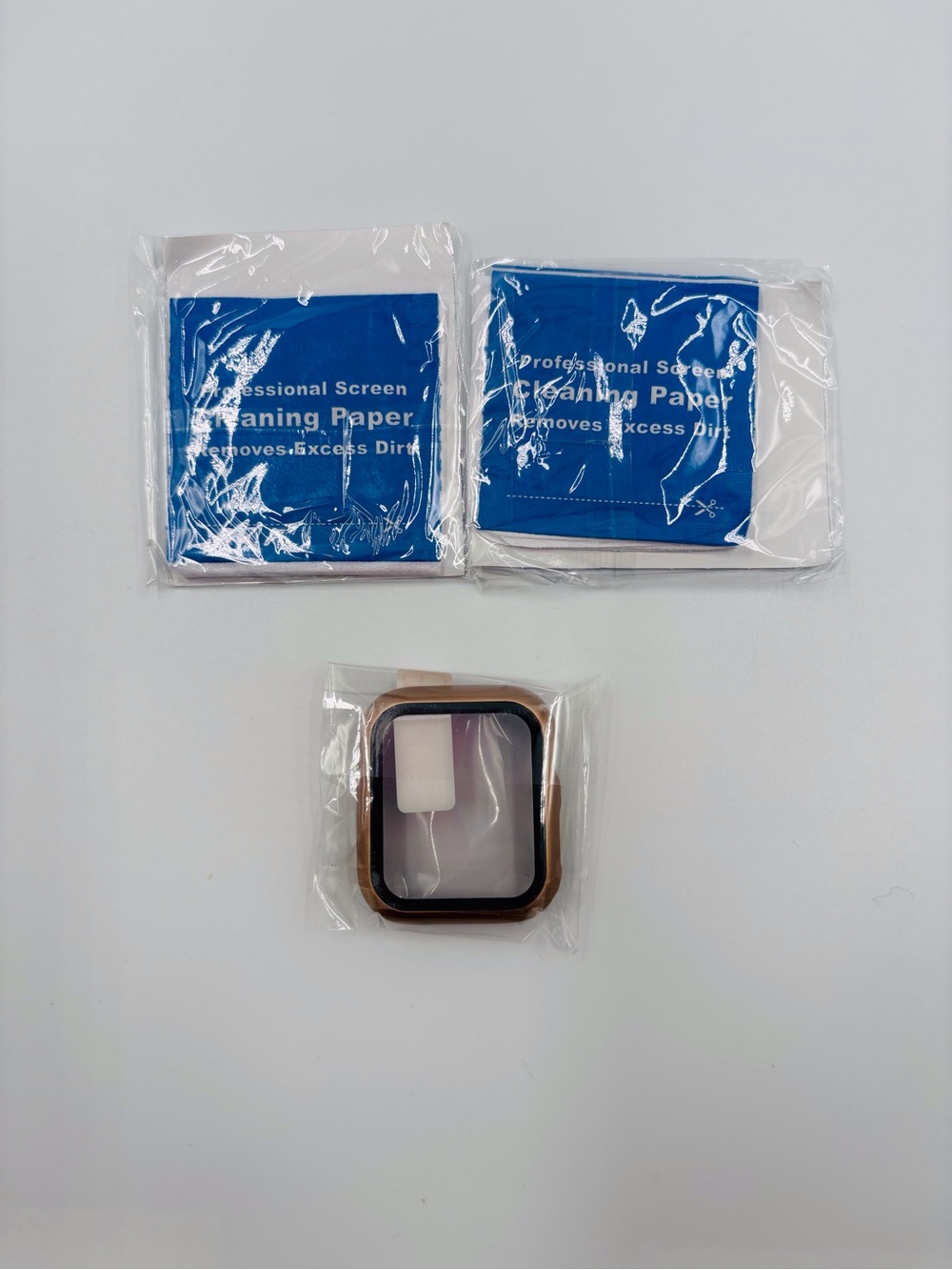 Rose Gold Apple Watch Case Frame with Cleaning Wipes